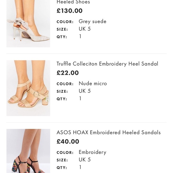 Embroidered high heel sandals size UK 5 - Picture 2 of 3